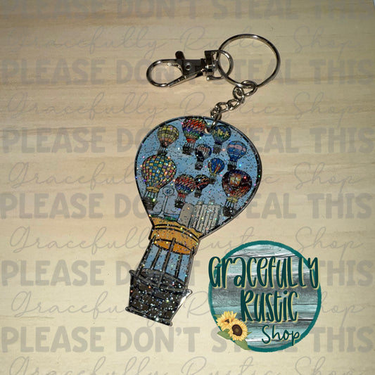 Columbus KS Balloon Regatta Acrylic Keychain