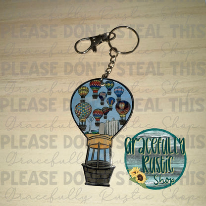 Columbus KS Balloon Regatta Acrylic Keychain