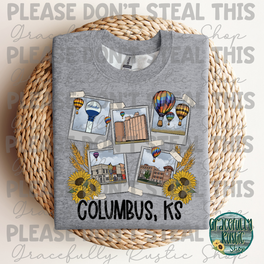 Columbus KS Hometown Collage | Gracefully Rustic Shop Exclusive
