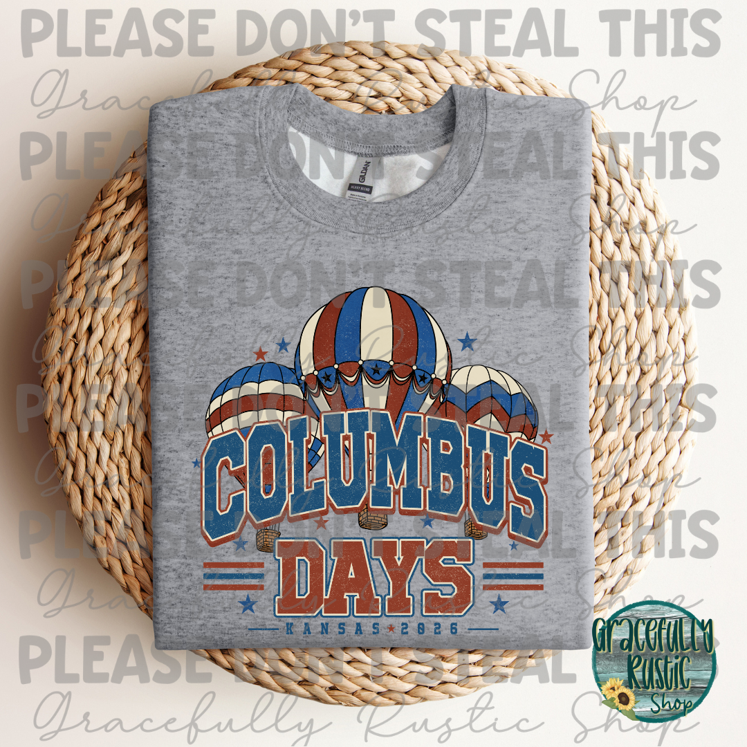 Columbus Days 2026 Varsity RWB | Gracefully Rustic Shop Exclusive