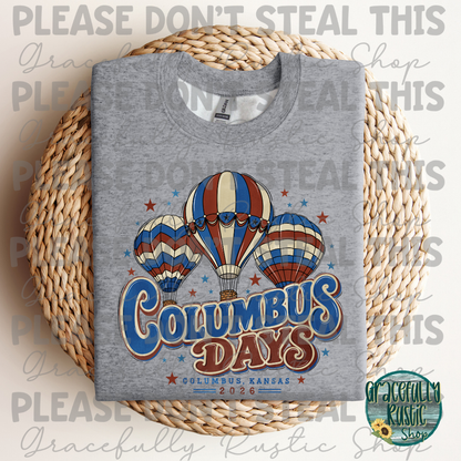 Columbus Days 2026 Retro | Gracefully Rustic Shop Exclusive