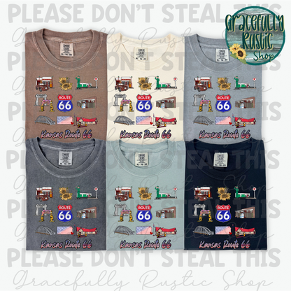 Kansas Route 66 Collage | Gracefully Rustic Shop Exclusive