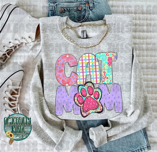 Colorful Cat Mom