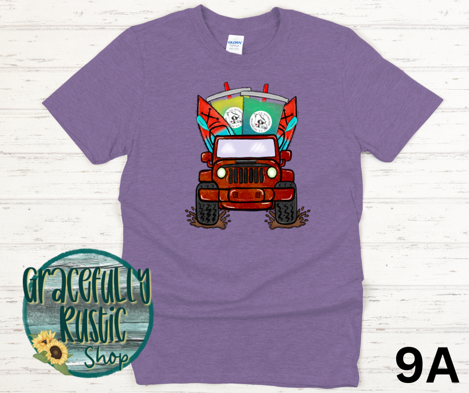 Loaded Tea, Jeep, Kayak