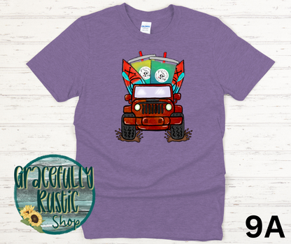 Loaded Tea, Jeep, Kayak