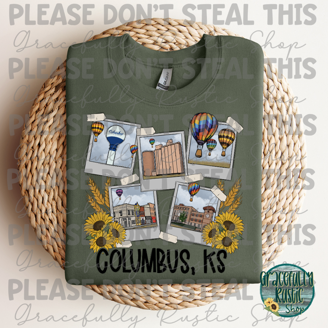 Columbus KS Hometown Collage | Gracefully Rustic Shop Exclusive