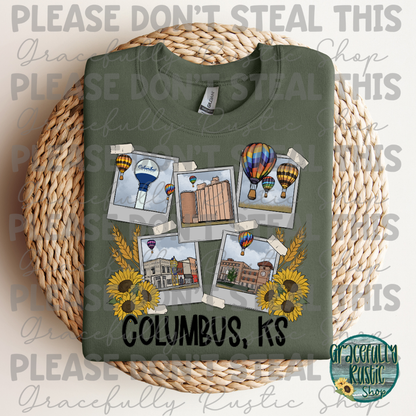 Columbus KS Hometown Collage | Gracefully Rustic Shop Exclusive