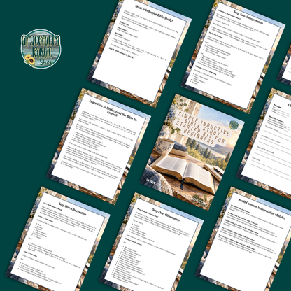 Simple Inductive Bible Study Starter Kit for Beginners - Bible Study