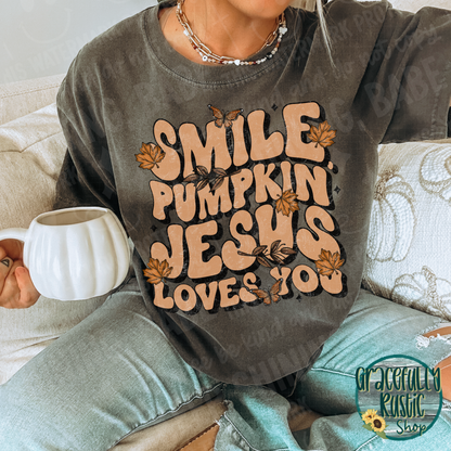 Smile Pumpkin Jesus Loves You