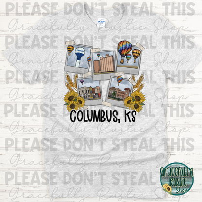 Columbus KS Hometown Collage | Gracefully Rustic Shop Exclusive