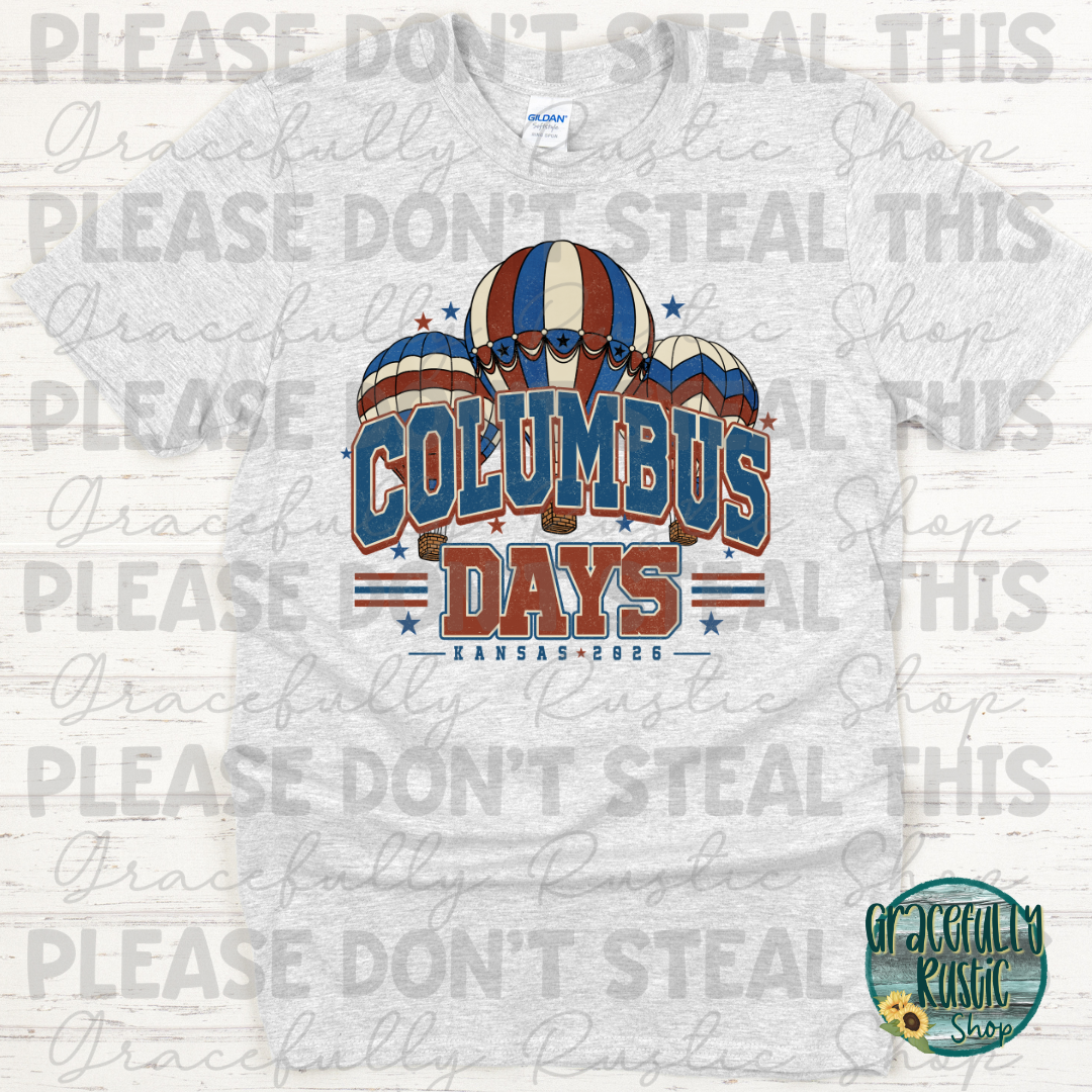 Columbus Days 2026 Varsity RWB | Gracefully Rustic Shop Exclusive