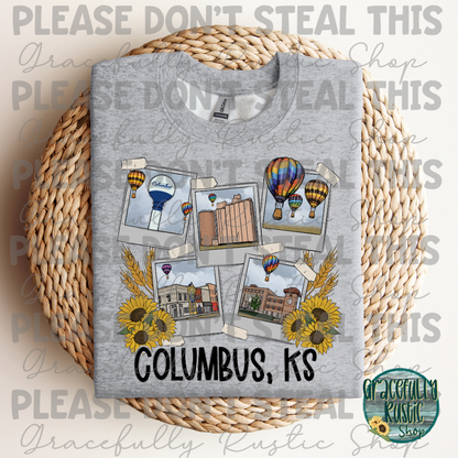 Columbus KS Hometown Collage | Gracefully Rustic Shop Exclusive