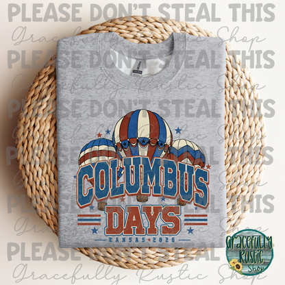 Columbus Days 2026 Varsity RWB | Gracefully Rustic Shop Exclusive