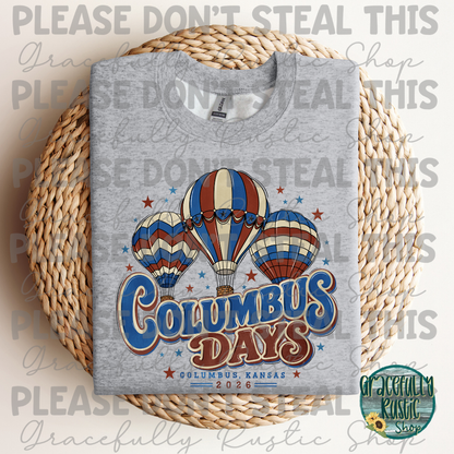 Columbus Days 2026 Retro | Gracefully Rustic Shop Exclusive