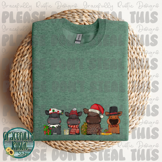 Cute Christmas Cows | Gracefully Rustic Shop Exclusive