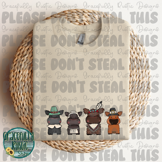 Cute Thanksgiving Cows | Gracefully Rustic Shop Exclusive