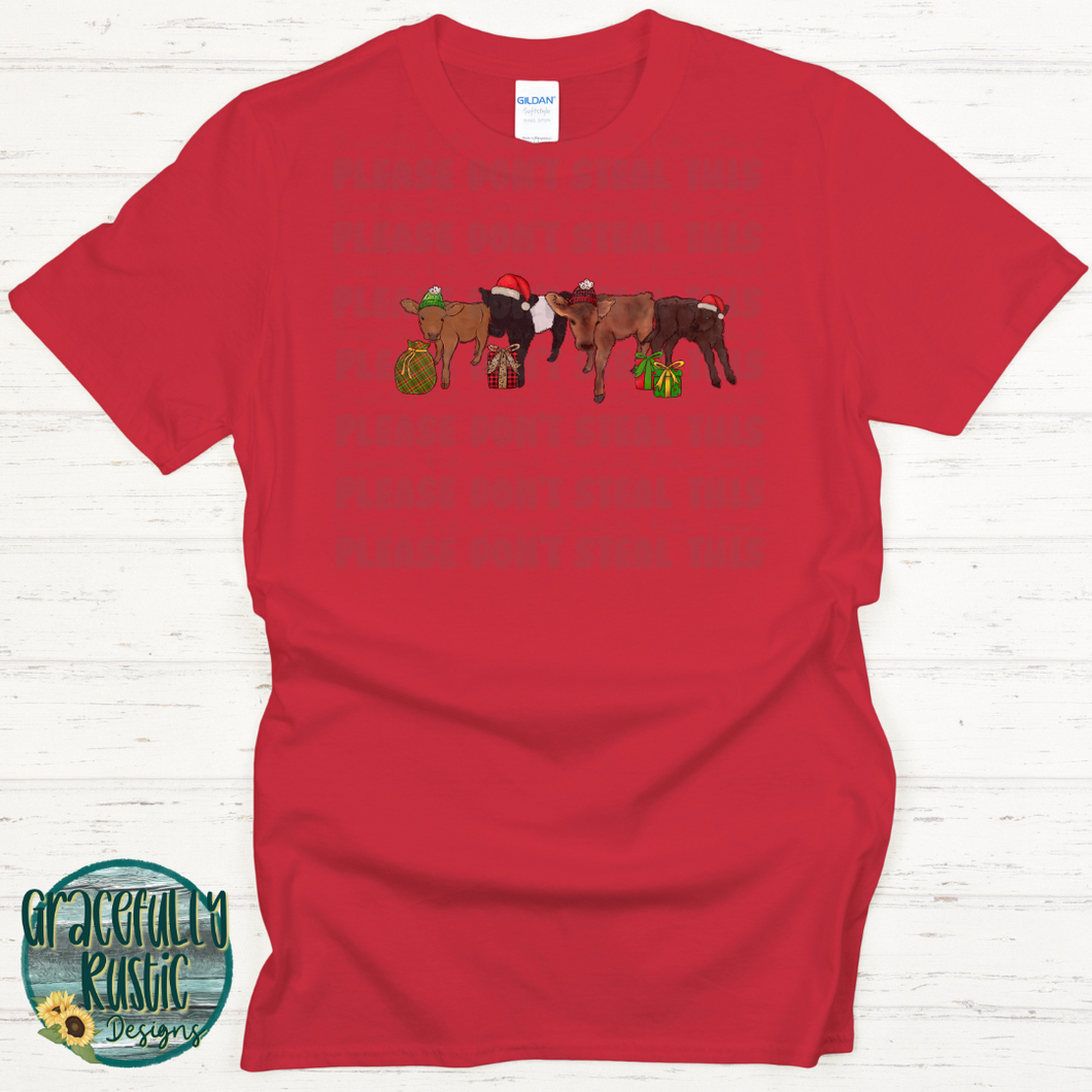 Toddler Christmas Cows - Red