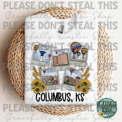 Columbus KS Hometown Collage | Gracefully Rustic Shop Exclusive