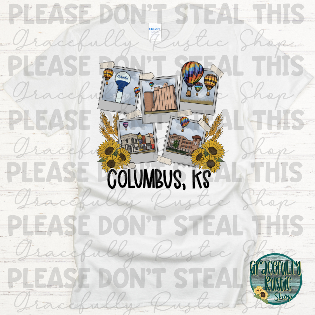 Columbus KS Hometown Collage | Gracefully Rustic Shop Exclusive