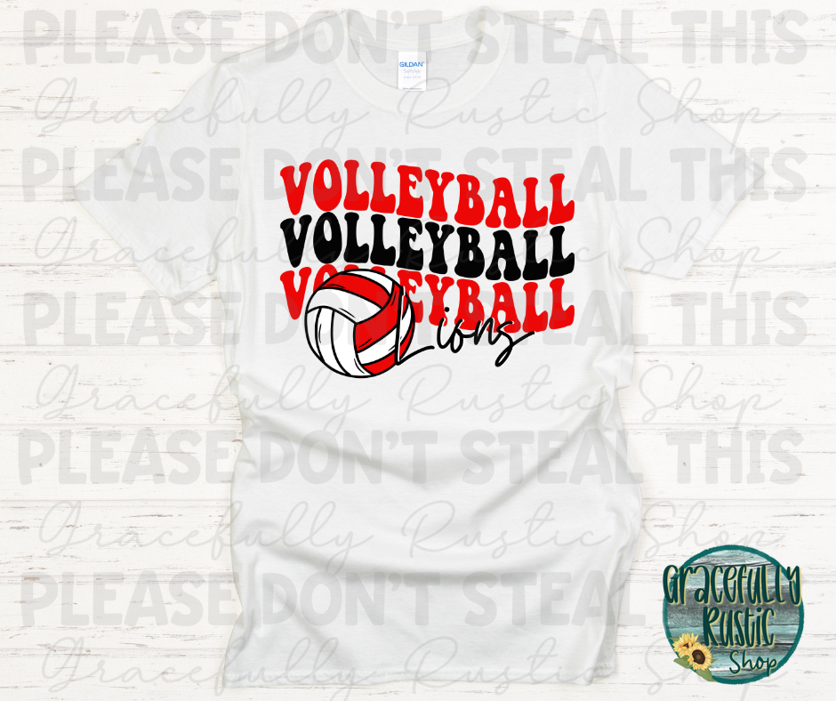 Baxter Lions Stacked Volleyball