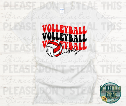 Baxter Lions Stacked Volleyball