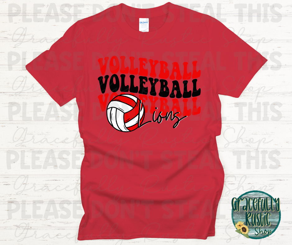 Baxter Lions Stacked Volleyball