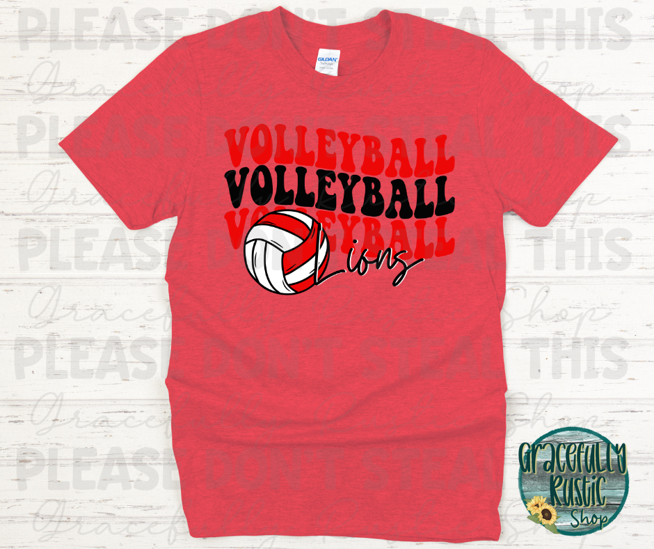 Baxter Lions Stacked Volleyball