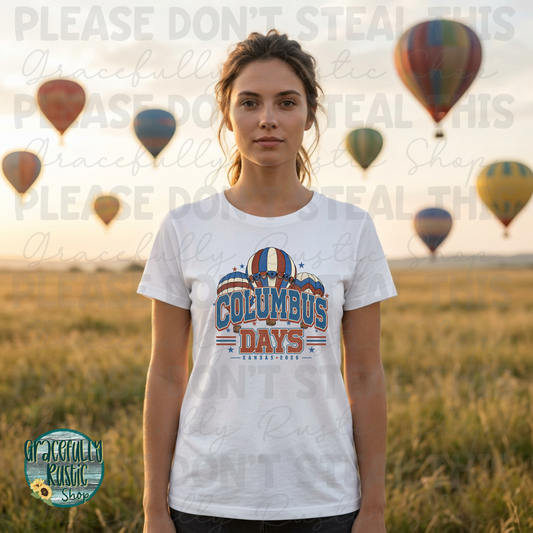 Columbus Days 2026 Varsity RWB | Gracefully Rustic Shop Exclusive
