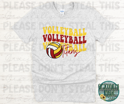 Columbus Titans Stacked Volleyball