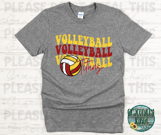 Columbus Titans Stacked Volleyball