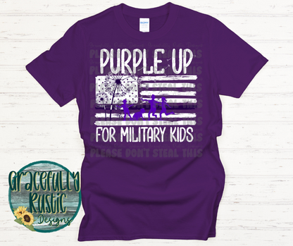 Purple Up Flag with Kids
