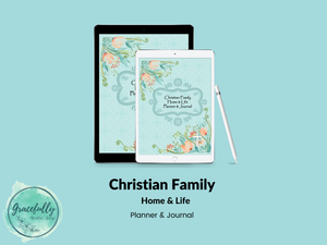 Christian Family Home & Life - Planner & Journal - Light Blue Floral