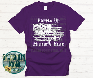 Purple Up Flag Dandelion Service Member