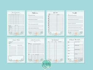 Christian Family Home & Life - Planner & Journal - Light Blue Floral