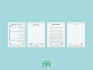 Christian Family Home & Life - Planner & Journal - Light Blue Floral