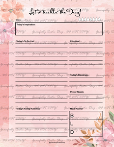 Christian Family Home & Life - Planner & Journal - Pink Floral