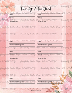 Christian Family Home & Life - Planner & Journal - Pink Floral