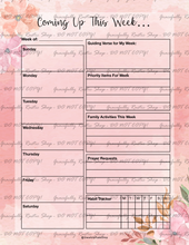 Load image into Gallery viewer, Christian Family Home &amp; Life - Planner &amp; Journal - Pink Floral
