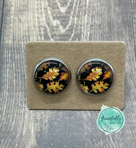 Fall Leaves Stud Earrings