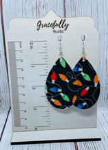 Load image into Gallery viewer, Black Sparkle Christmas Earrings
