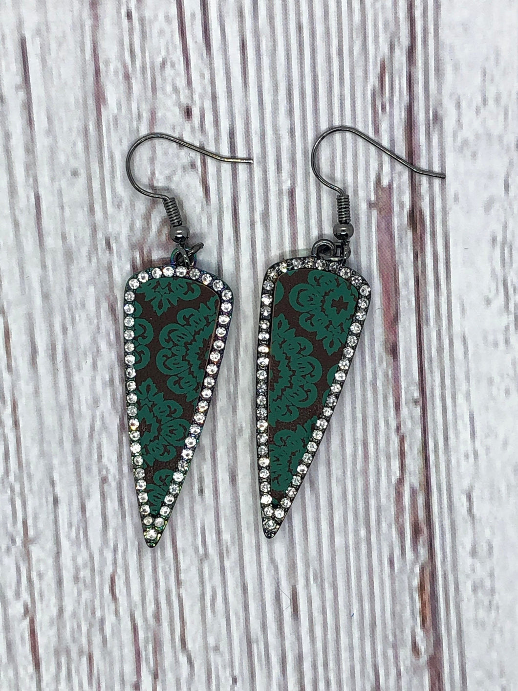 Embossed Leather Earrings