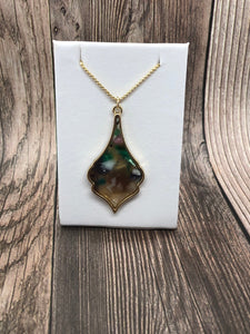 Multi-Color Marble Onion Necklace