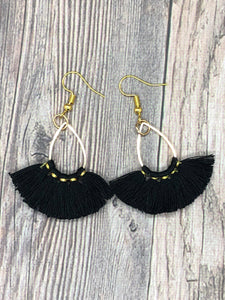 Black Tassel Earrings