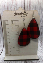 Load image into Gallery viewer, Plaid Leather Earrings
