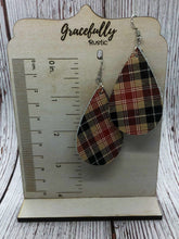 Load image into Gallery viewer, Plaid Leather Earrings
