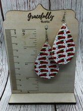 Load image into Gallery viewer, Christmas Red Truck Leather Earrings
