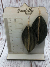 Load image into Gallery viewer, Gold Accented Leather Earrings
