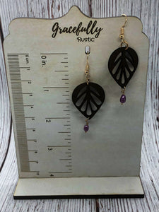 Leather Leaf Earrings