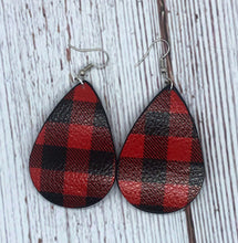 Load image into Gallery viewer, Plaid Leather Earrings
