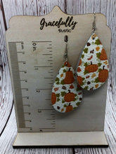 Load image into Gallery viewer, Pumpkin Leather Earrings
